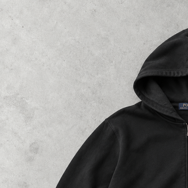 Ralph Lauren Hoodie Schwarz Rare (S) Stitched Logo
