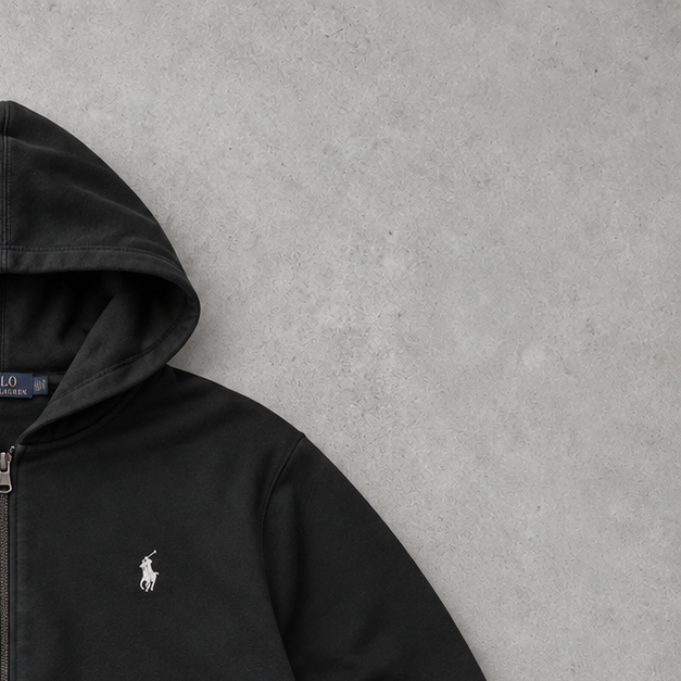 Ralph Lauren Hoodie Schwarz Rare (S) Stitched Logo