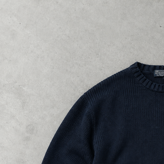 Ralph Lauren Crewneck Sweater Marineblau Rare (XL) Stitched Logo