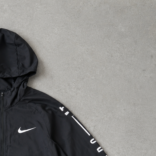Y2K Vintage Nike Windbreaker Black Limited (S)