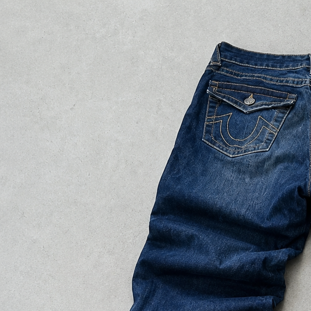 Y2K True Religion Jeans Navy Rare (S)