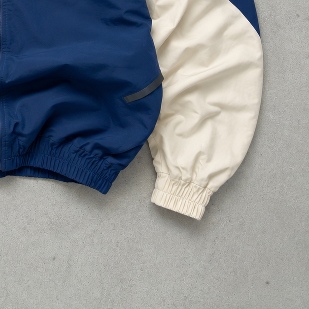 Vintage Nike Jacket Creme, Marineblau Rare (M)