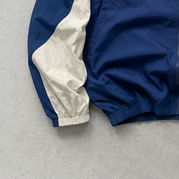 Vintage Nike Jacket Creme, Marineblau Rare (M)