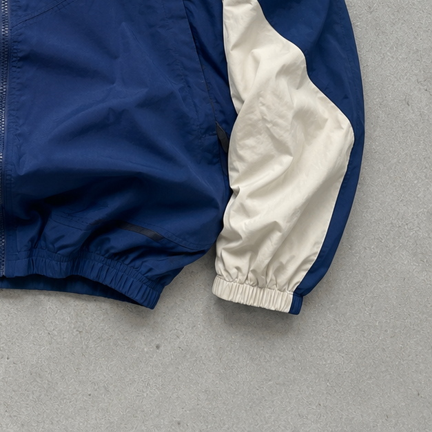 Vintage Nike Jacket Creme, Marineblau Rare (M)