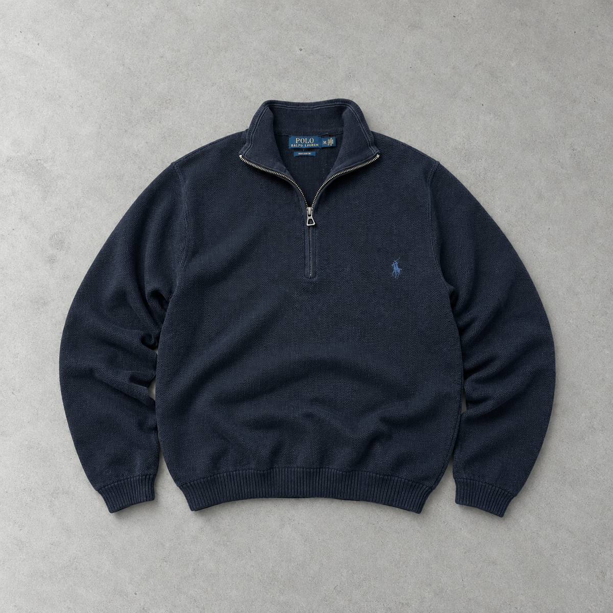 Ralph Lauren Zip Sweater Marineblau Rare (XXL)