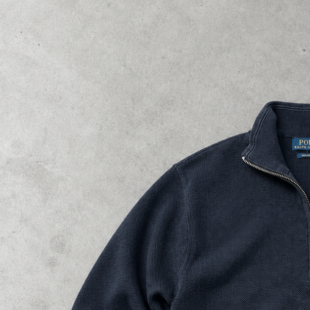 Ralph Lauren Zip Sweater Marineblau Rare (XXL)