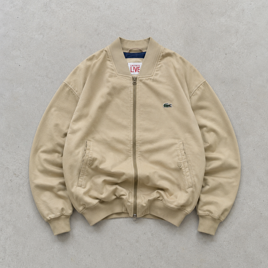 Y2K Lacoste Harrington Jacket Beige Limited (S)
