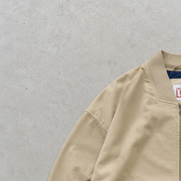 Y2K Lacoste Harrington Jacket Beige Limited (S)
