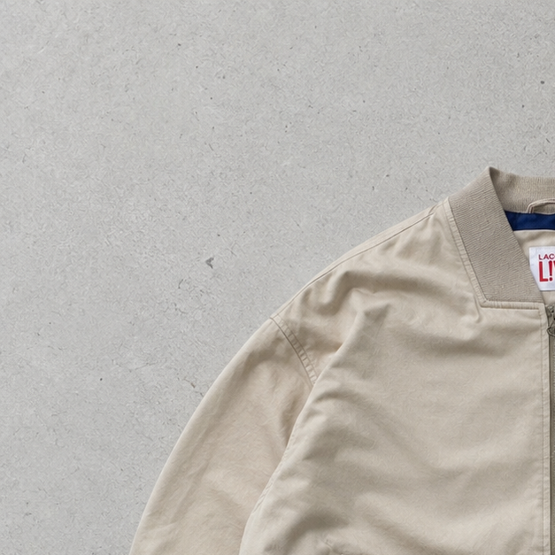 Y2K Lacoste Harrington Jacket Beige Limited (S)