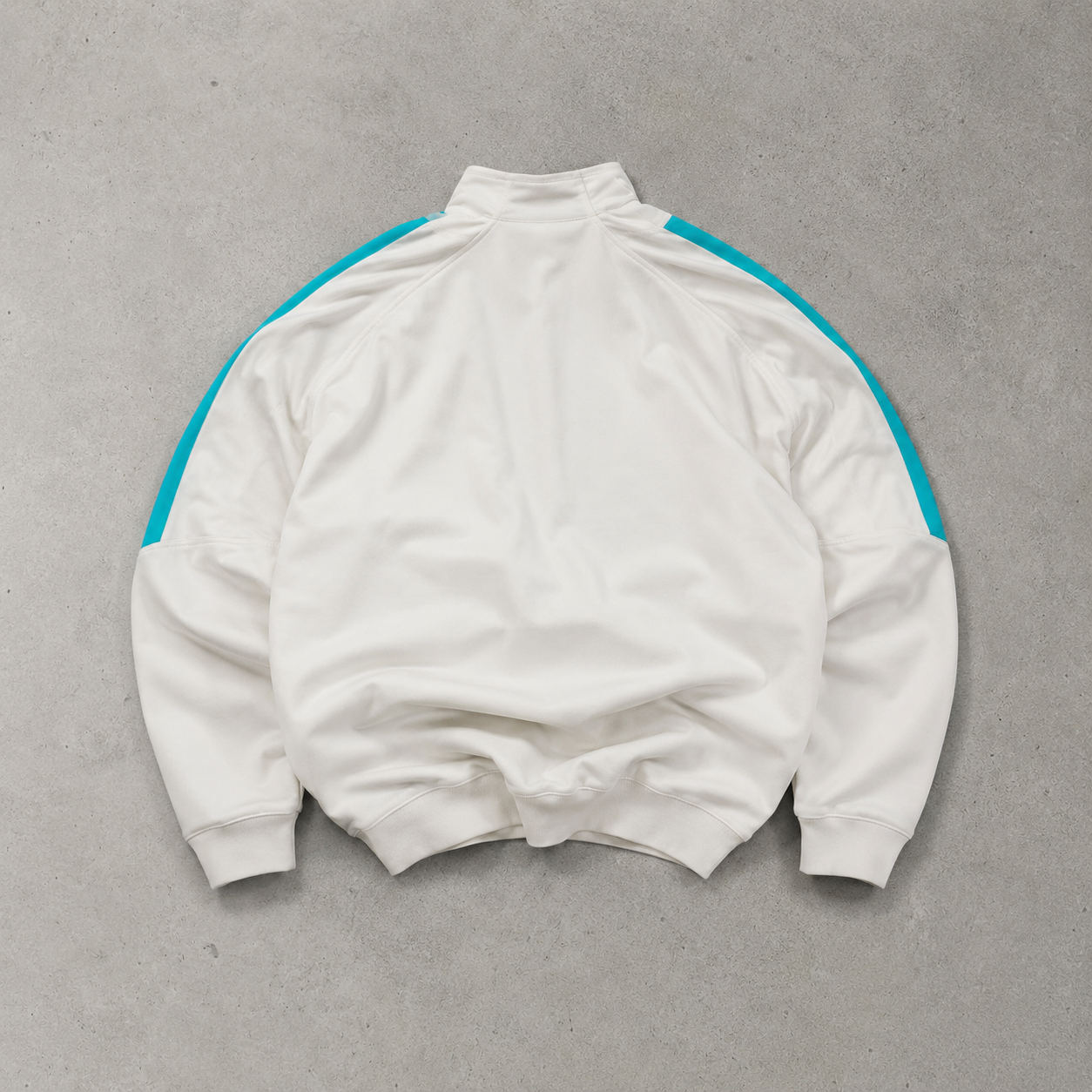 Y2K Retro Nike Track Jacket White, Hellblau Rare (S)
