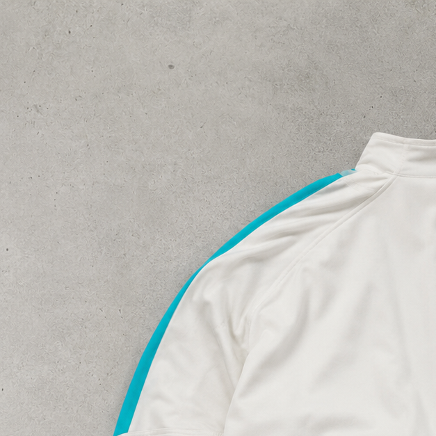 Y2K Retro Nike Track Jacket White, Hellblau Rare (S)