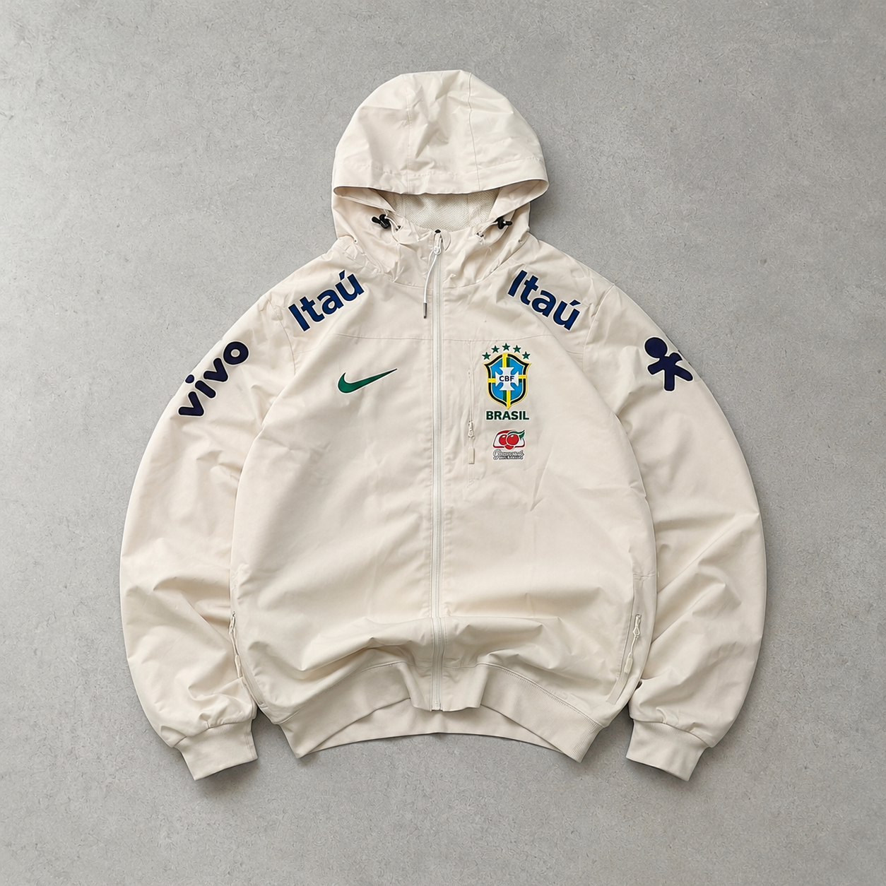 Brazil Nike Windbreaker Cream, Beige Rare (Size M)