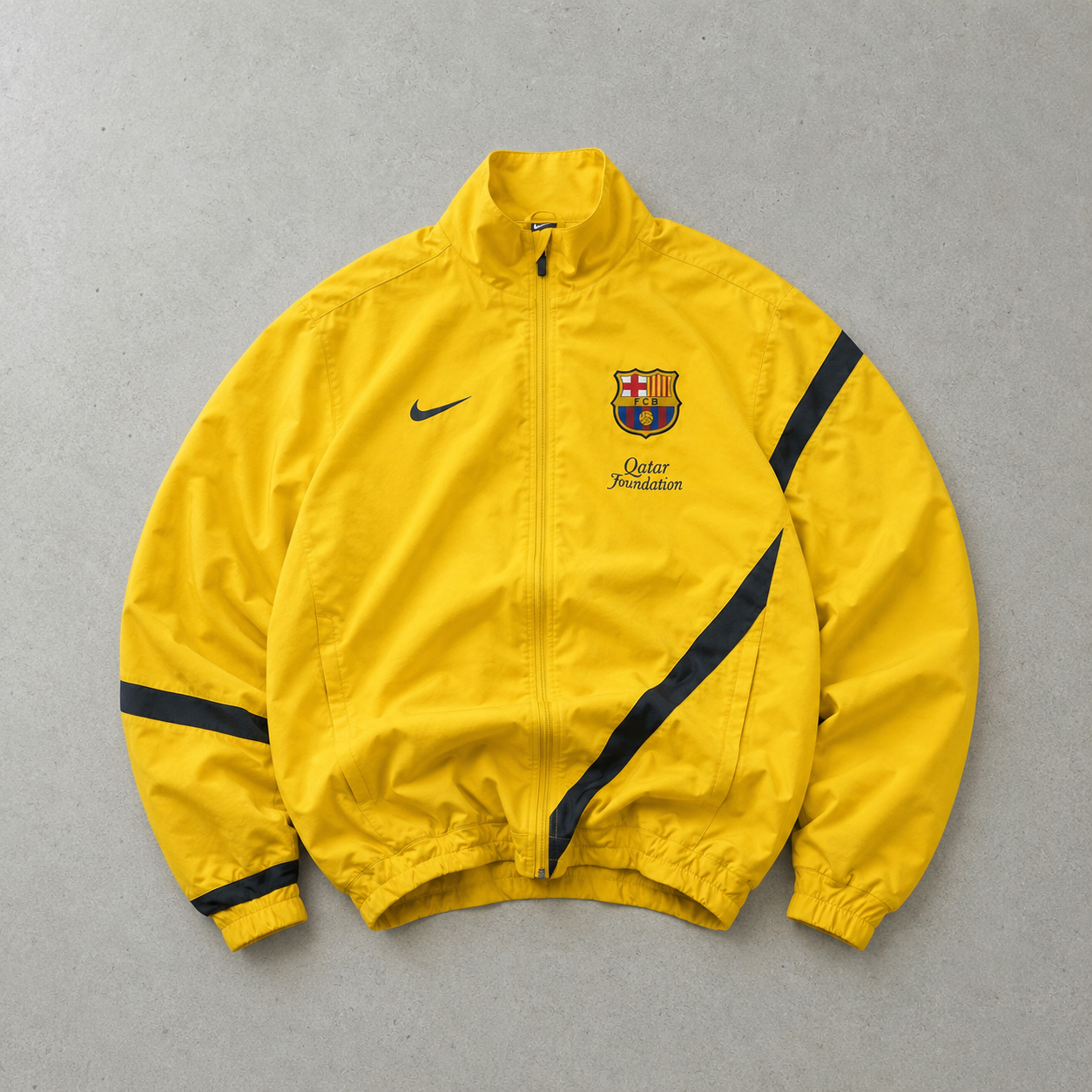 FC Barcelona Y2K Vintage Nike Track Jacket Yellow, Black Rare (S)