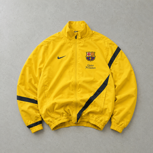FC Barcelona Y2K Vintage Nike Track Jacket Yellow, Black Rare (S)