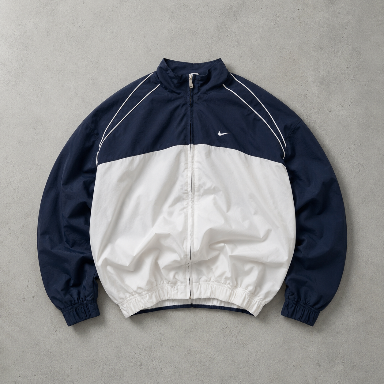00s Vintage Nike Jacket White, Navy Rare (L)