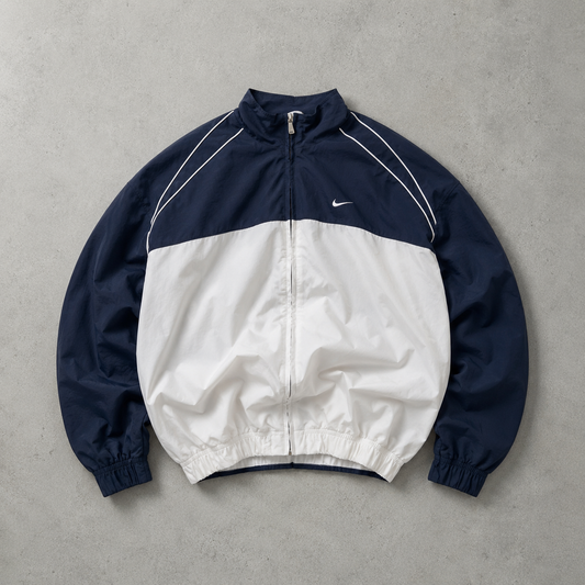 00s Vintage Nike Jacket White, Navy Rare (L)