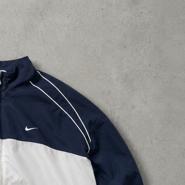 00s Vintage Nike Jacket White, Navy Rare (L)