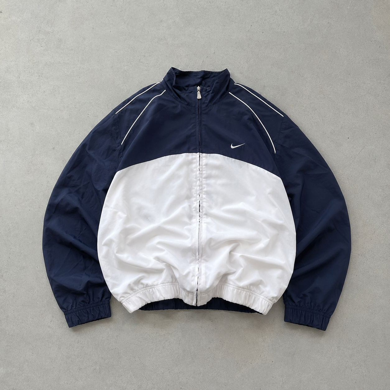 00s Vintage Nike Jacket White, Navy Rare (L)