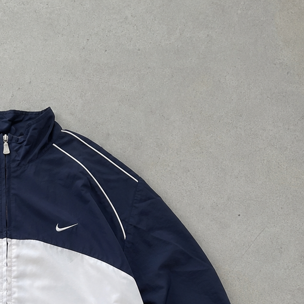 00s Vintage Nike Jacket White, Navy Rare (L)