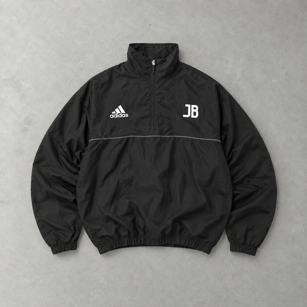 Y2K adidas Windbreaker Schwarz, Weiß Limited (S)