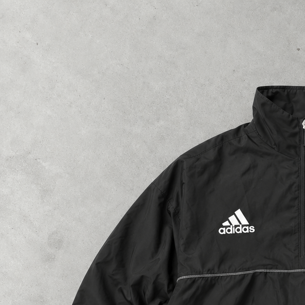 Y2K adidas Windbreaker Schwarz, Weiß Limited (S)