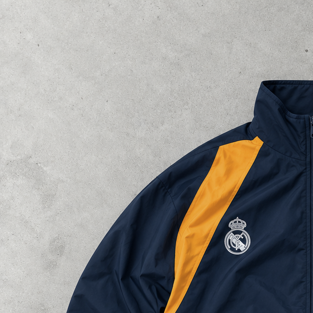 Adidas Track Jacket Navy/Orange Rare (M)