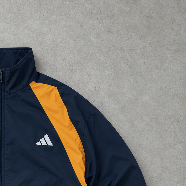 Adidas Track Jacket Navy/Orange Rare (M)