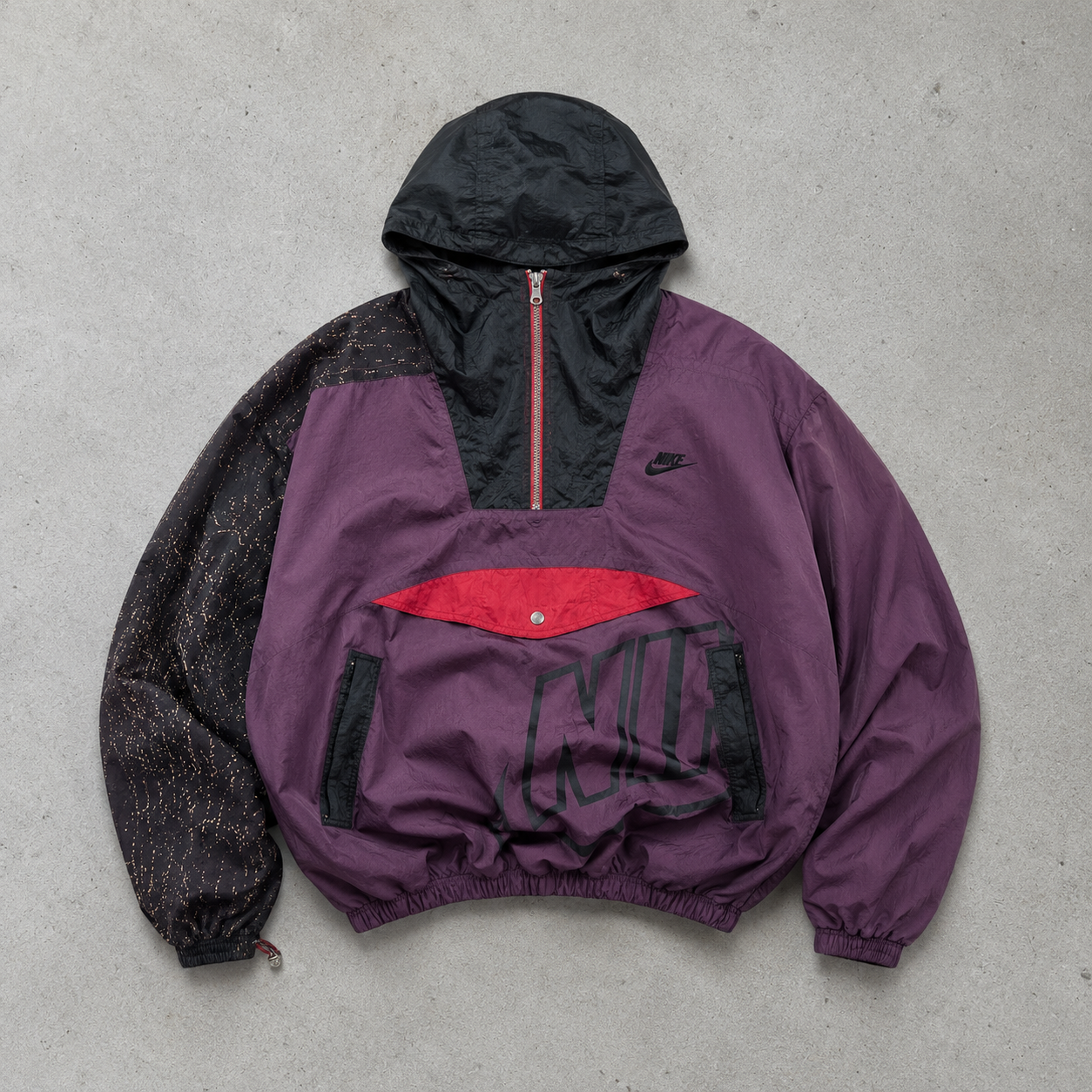 90s 80s Nike Jacket Purple, Burgunderrot Rare (M)