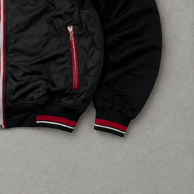Y2K Ralph Lauren Track Jacket Schwarz, Rot Rare (S)
