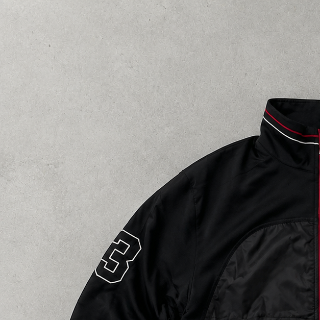 Y2K Ralph Lauren Track Jacket Schwarz, Rot Rare (S)