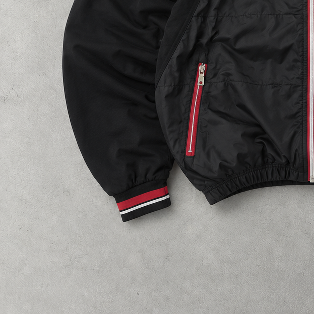 Y2K Ralph Lauren Track Jacket Schwarz, Rot Rare (S)