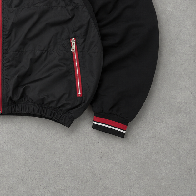 Y2K Ralph Lauren Track Jacket Schwarz, Rot Rare (S)