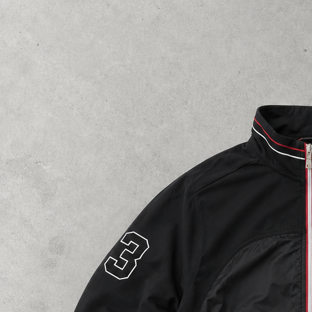 Y2K Ralph Lauren Track Jacket Schwarz, Rot Rare (S)