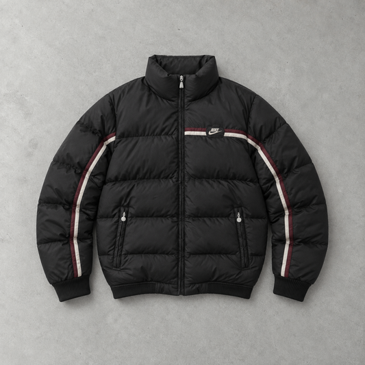 Y2K Nike Pufferjacke Schwarz / Rot Limitiert (S)