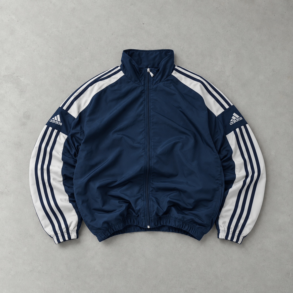 Veste de survêtement Adidas vintage bleu marine limitée (S)