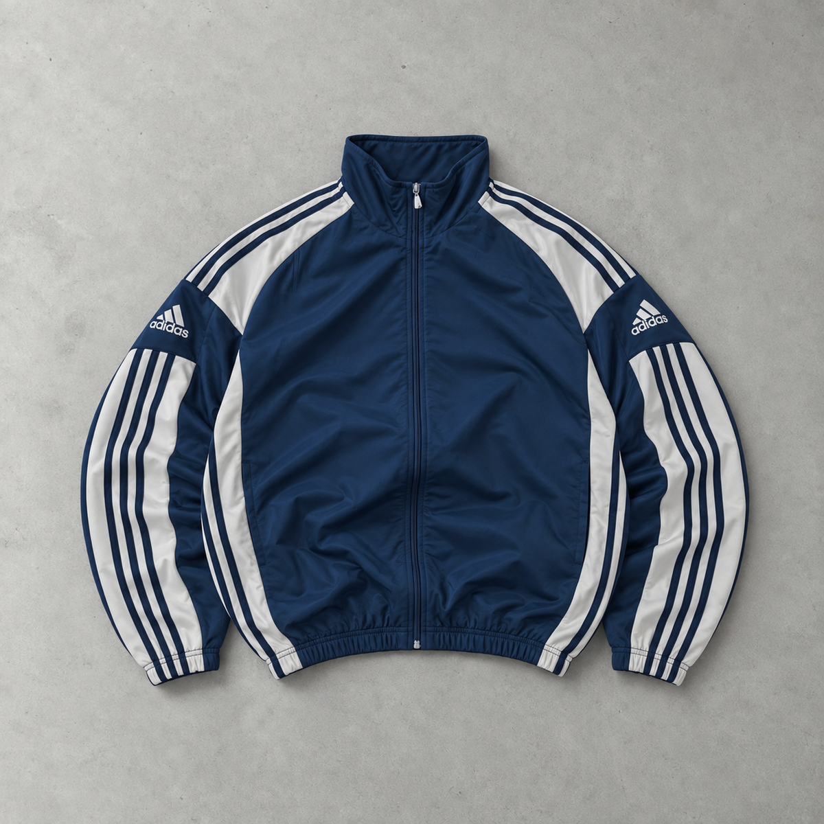 Veste de survêtement Adidas vintage bleu marine limitée (S)