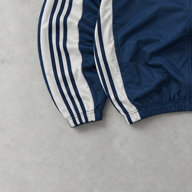 Veste de survêtement Adidas vintage bleu marine limitée (S)