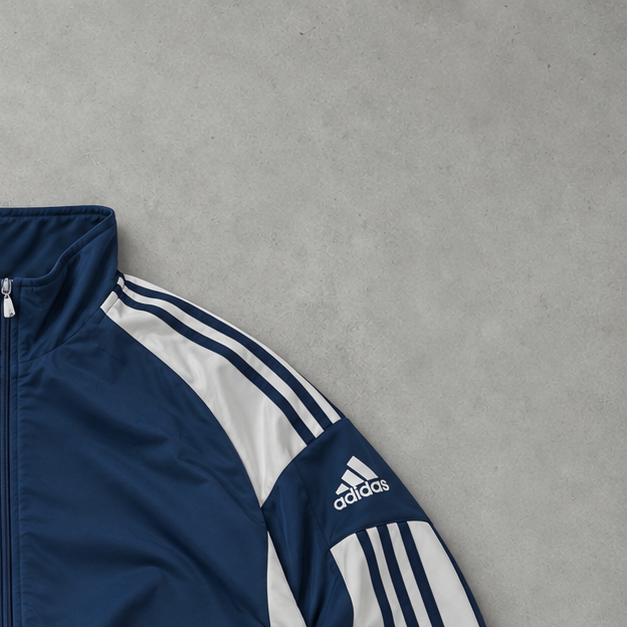 Veste de survêtement Adidas vintage bleu marine limitée (S)