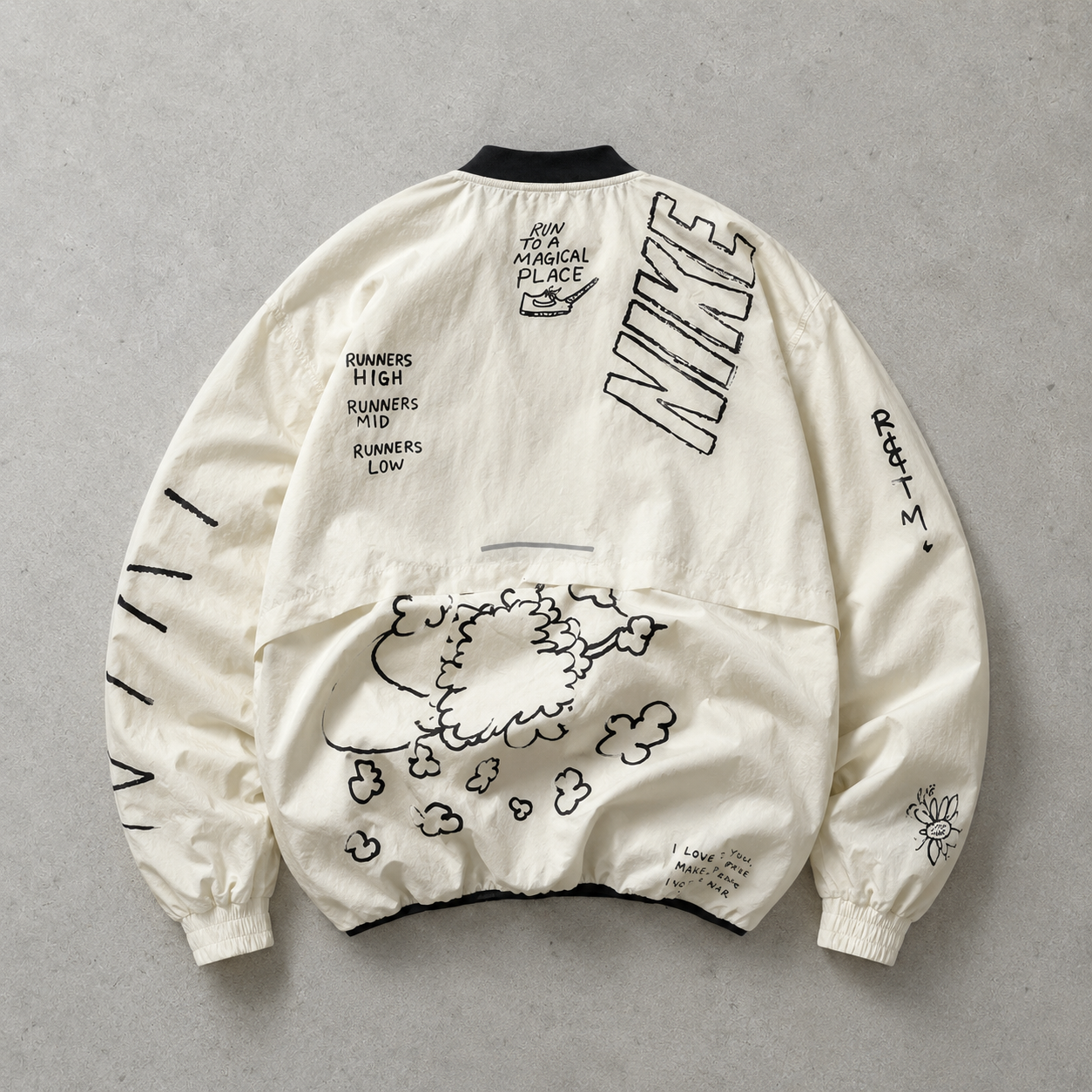 Nike Jacket Creme, Black Rare (XL)