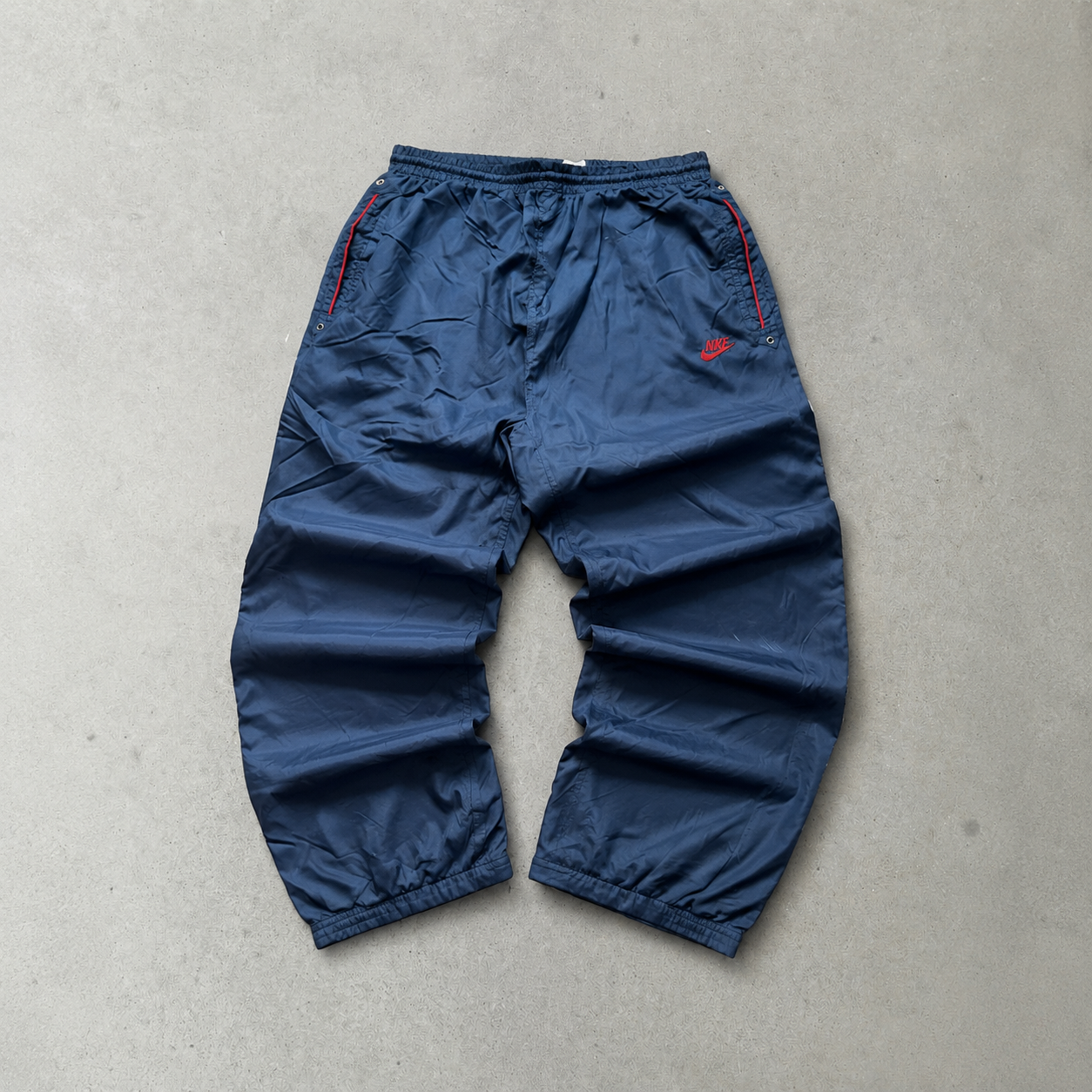 90s Nike Track Pants Marineblau, Orange Rare (M)