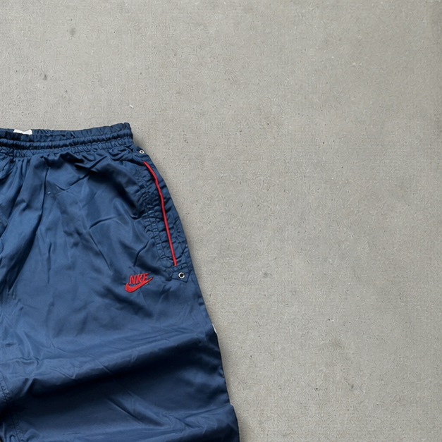 90s Nike Track Pants Marineblau, Orange Rare (M)