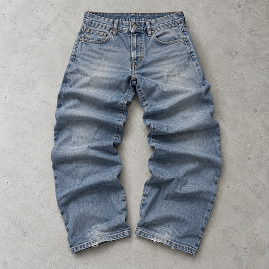 Y2K Armani Jeans Baggy Jeans Blue Rare (XL)
