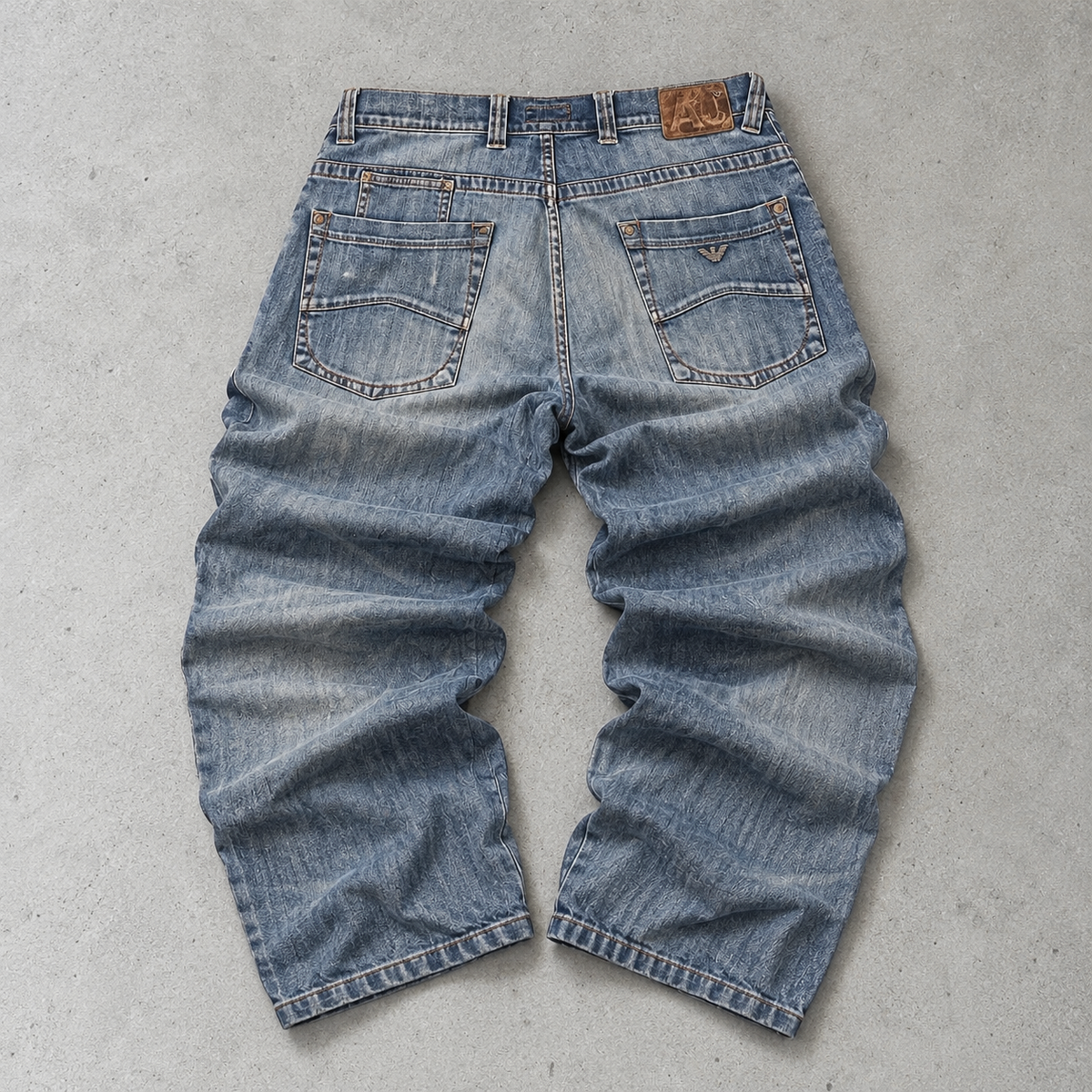 Y2K Armani Jeans Baggy Jeans Blue Rare (XL)