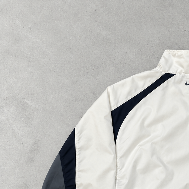 Y2K Nike Jacket Marineblau, Weiß Limited (M)