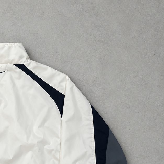 Y2K Nike Jacket Marineblau, Weiß Limited (M)