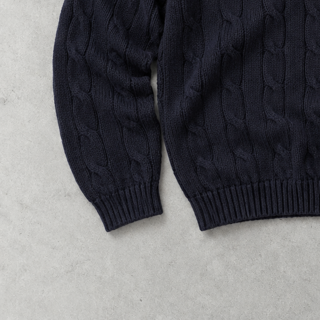 Ralph Lauren Sweater Marineblau Rare (XL) Stitched Logo