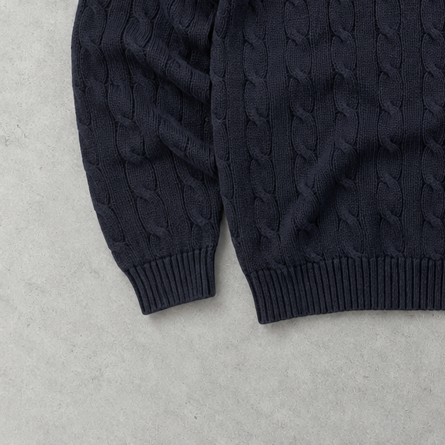 Ralph Lauren Sweater Marineblau Rare (XL) Stitched Logo