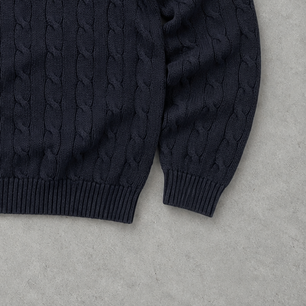 Ralph Lauren Sweater Marineblau Rare (XL) Stitched Logo