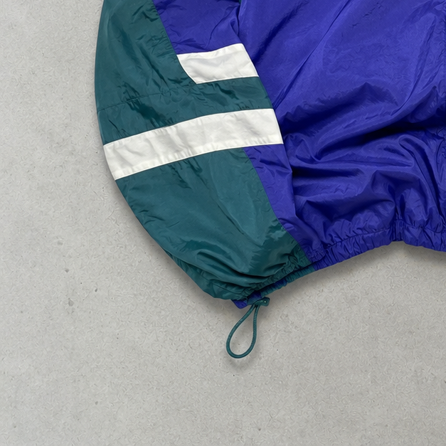 90s Vintage Nike Windbreaker Marineblau, Dunkelgrün Rare (XL)