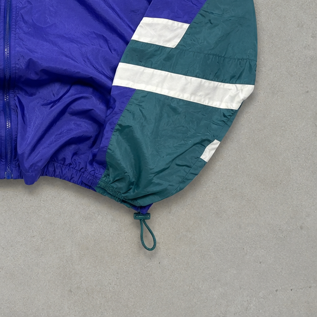 90s Vintage Nike Windbreaker Marineblau, Dunkelgrün Rare (XL)